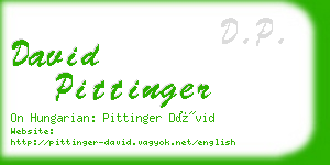 david pittinger business card